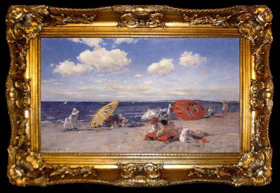 framed  William Merrit Chase At the Seaside, ta009-2